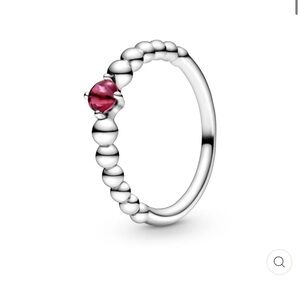 Pandora Blazing Red Beaded Ring